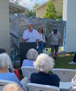 Scott Naugle, Mississippi Arts Commissioner and owner of Cat Island Coffeehouse & Bookstore, addressed the attendees to explain the importance of partnerships that strengthen the strong tradition of art and culture for which Mississippi is recognized.